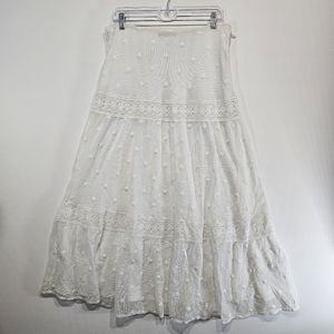 Lauren Ralph Lauren White Long Skirt